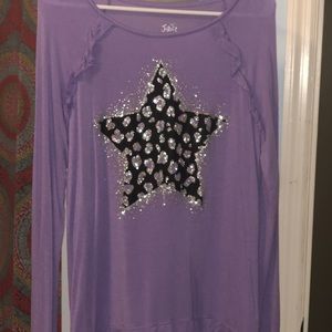 Girl’s Purple Sparkle Long Sleeve Shirt